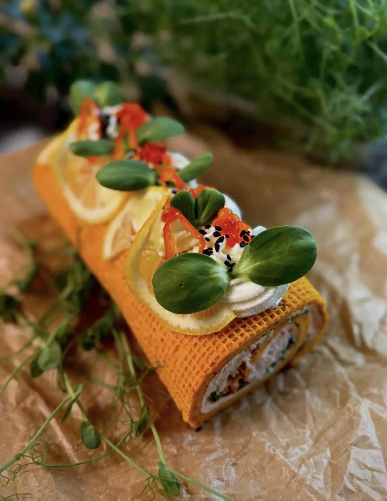 Рулет морковный