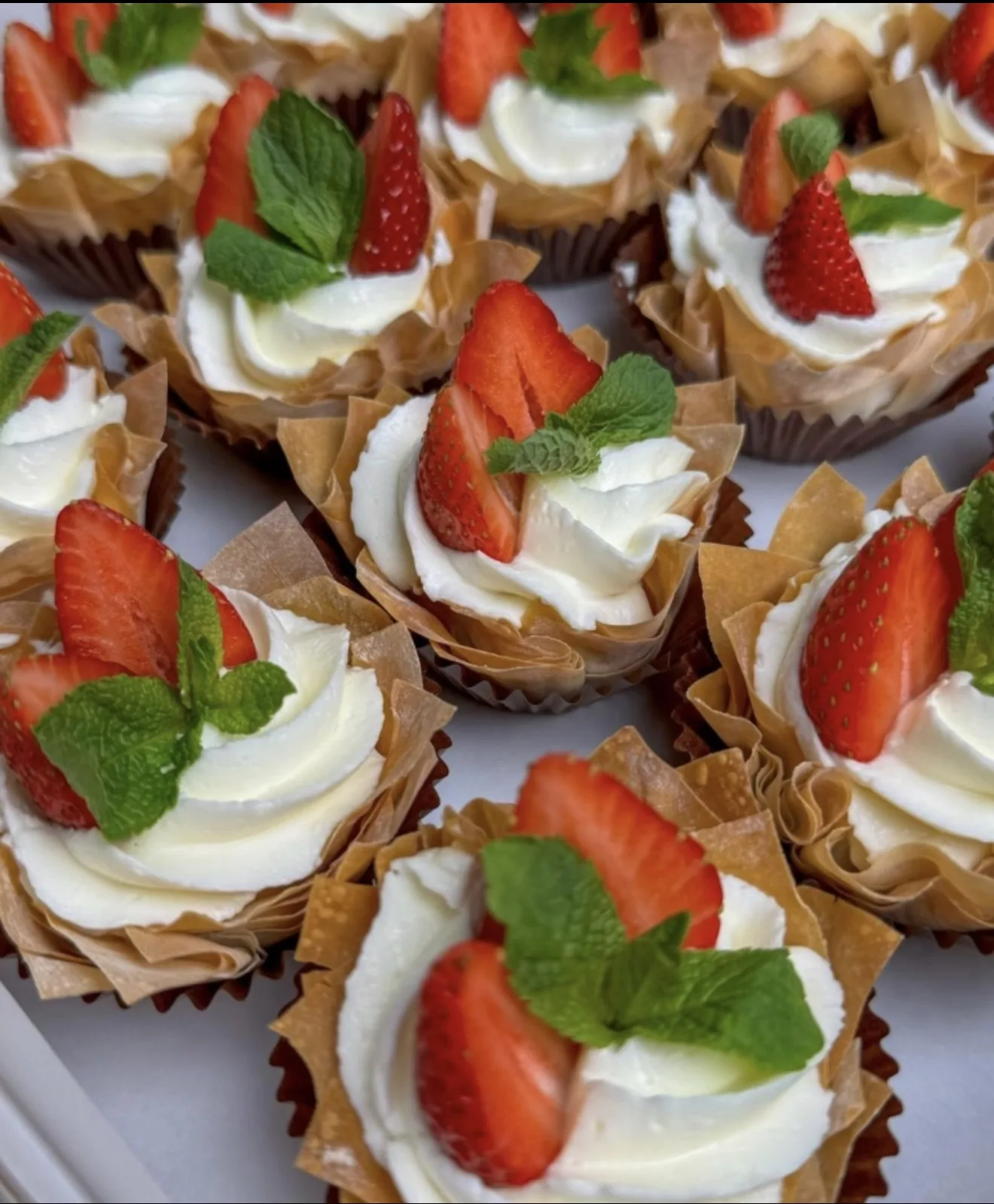 Сладкие корзинки фило